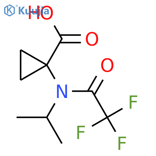 1-[2,2,2-trifluoro-N-(propan-2-yl)acetamido]cyclopropane-1-carboxylic acid structure