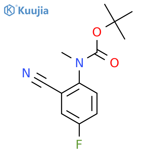 tert-butyl N-(2-cyano-4-fluorophenyl)-N-methylcarbamate structure