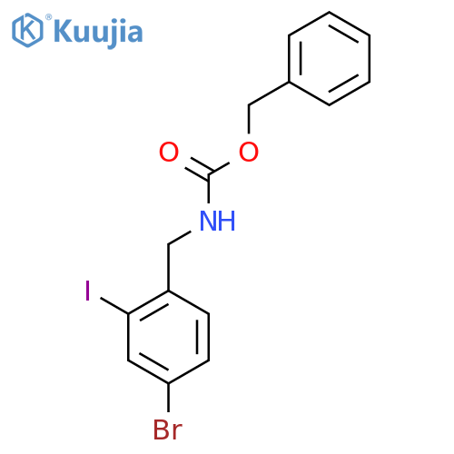 benzyl N-(4-bromo-2-iodophenyl)methylcarbamate structure