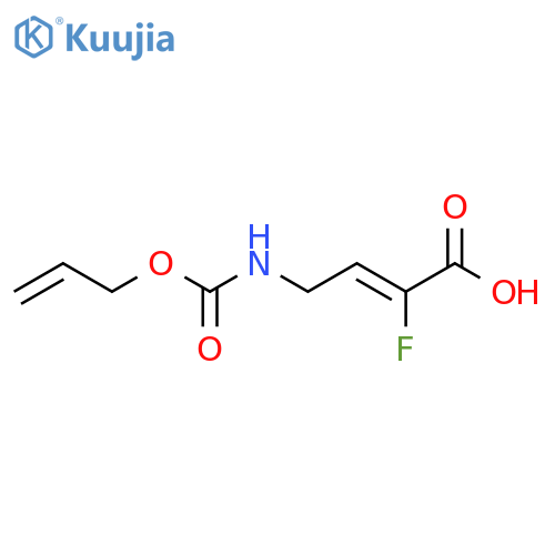 2-Fluoro-4-{[(prop-2-en-1-yloxy)carbonyl]amino}but-2-enoic acid structure