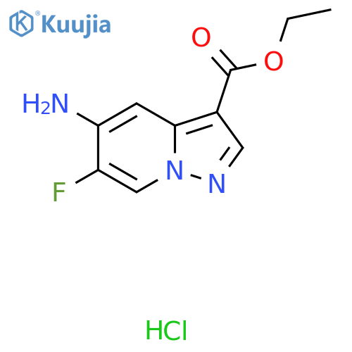 ethyl 5-amino-6-fluoropyrazolo1,5-apyridine-3-carboxylate hydrochloride structure