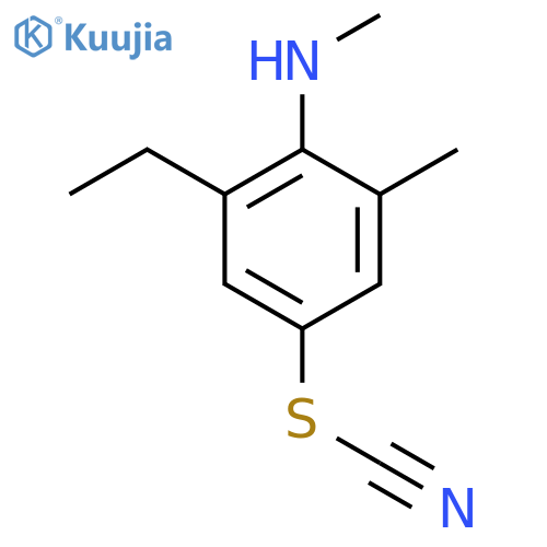 {3-ethyl-5-methyl-4-(methylamino)phenylsulfanyl}formonitrile structure