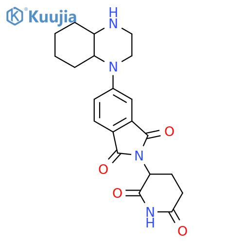 5-(decahydroquinoxalin-1-yl)-2-(2,6-dioxopiperidin-3-yl)-2,3-dihydro-1H-isoindole-1,3-dione structure