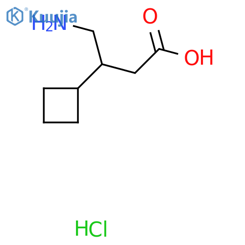 4-Amino-3-cyclobutylbutanoic acid hydrochloride structure