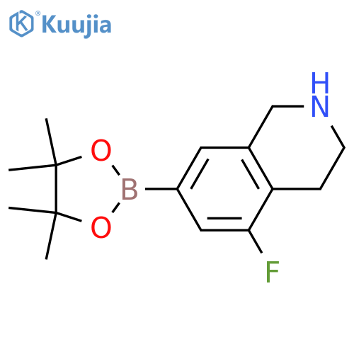 5-Fluoro-7-(4,4,5,5-tetramethyl-[1,3,2]dioxaborolan-2-yl)-1,2,3,4-tetrahydro-isoquinoline structure