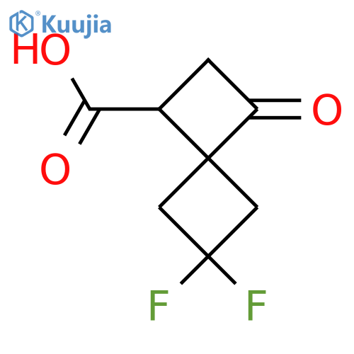 6,6-Difluoro-3-oxospiro[3.3]heptane-1-carboxylic acid structure
