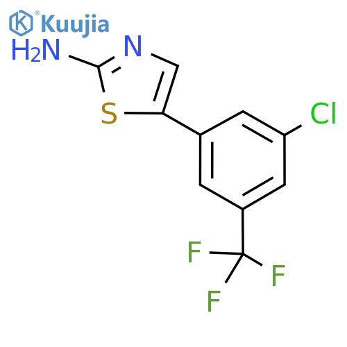 5-(3-Chloro-5-(trifluoromethyl)phenyl)thiazol-2-amine structure