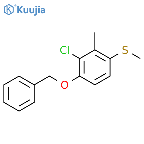 (4-(Benzyloxy)-3-chloro-2-methylphenyl)(methyl)sulfane structure