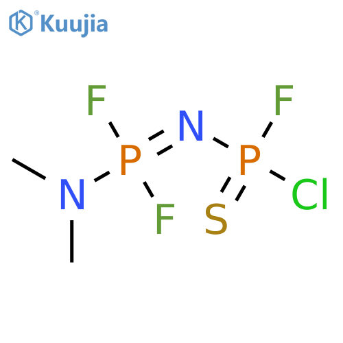 N-[[Chloro(fluoro)phosphinothioyl]imino-difluoro-lambda5-phosphanyl]-N-methylmethanamine structure