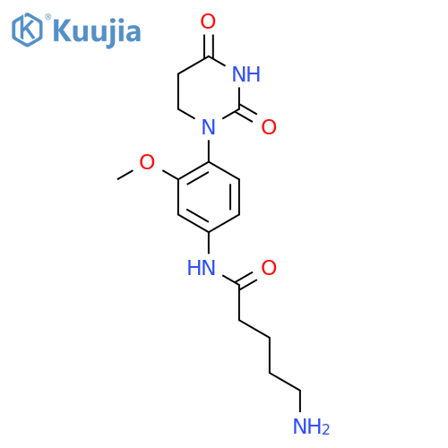 5-amino-N-4-(2,4-dioxo-1,3-diazinan-1-yl)-3-methoxyphenylpentanamide structure