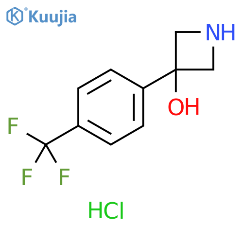 3-Azetidinol, 3-[4-(trifluoromethyl)phenyl]-, hydrochloride (1:1) structure
