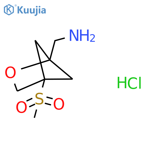 1-{4-Methanesulfonyl-2-oxabicyclo[2.1.1]hexan-1-yl}methanamine hydrochloride structure