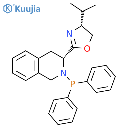 (R)-2-((R)-2-(Diphenylphosphanyl)-1,2,3,4-tetrahydroisoquinolin-3-yl)-4-isopropyl-4,5-dihydrooxazole structure