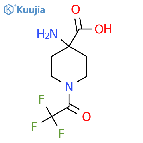 4-Amino-1-(2,2,2-trifluoroacetyl)piperidine-4-carboxylic acid structure