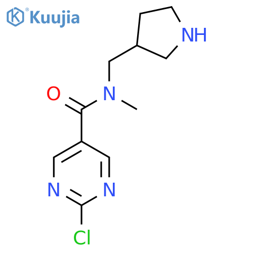 2-chloro-N-methyl-N-(pyrrolidin-3-yl)methylpyrimidine-5-carboxamide structure