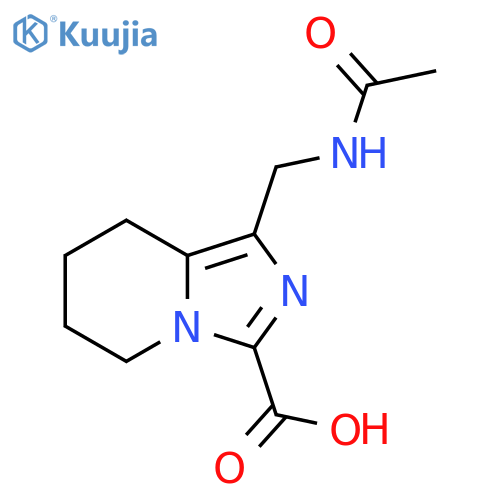 1-(acetamidomethyl)-5H,6H,7H,8H-imidazo[1,5-a]pyridine-3-carboxylic acid structure