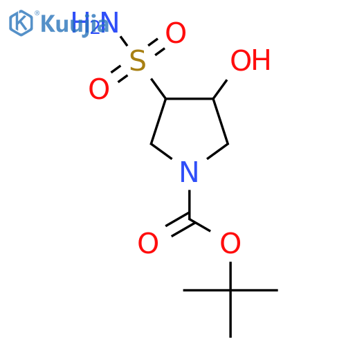 Tert-butyl 3-hydroxy-4-sulfamoylpyrrolidine-1-carboxylate structure