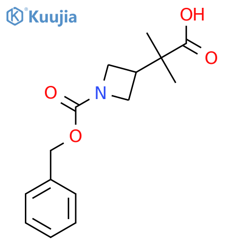 2-{1-[(Benzyloxy)carbonyl]azetidin-3-yl}-2-methylpropanoic acid structure