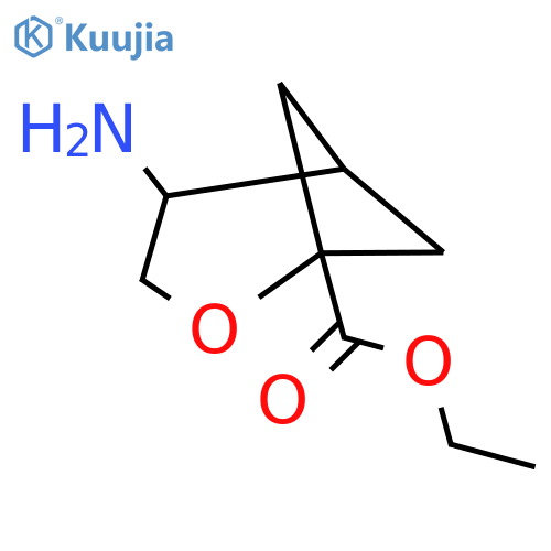 Ethyl 4-amino-2-oxabicyclo[3.1.1]heptane-1-carboxylate structure