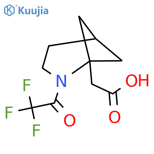 2-[2-(2,2,2-Trifluoroacetyl)-2-azabicyclo[3.1.1]heptan-1-yl]acetic acid structure