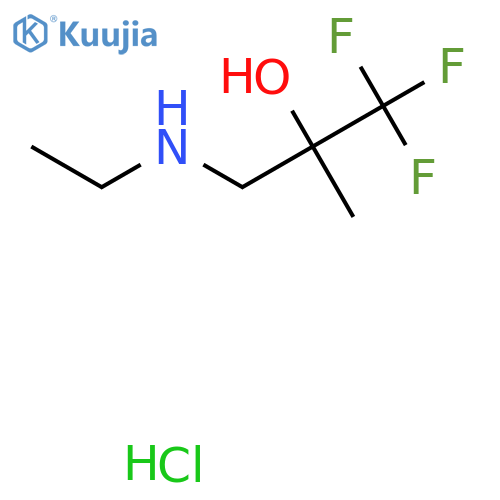 3-(ethylamino)-1,1,1-trifluoro-2-methylpropan-2-ol 
hydrochloride structure