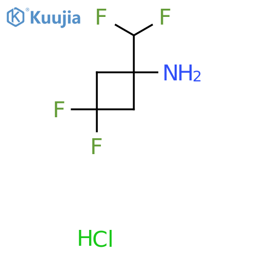 1-(Difluoromethyl)-3,3-difluorocyclobutan-1-amine hydrochloride structure