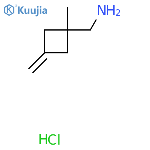 1-(1-Methyl-3-methylidenecyclobutyl)methanamine hydrochloride structure