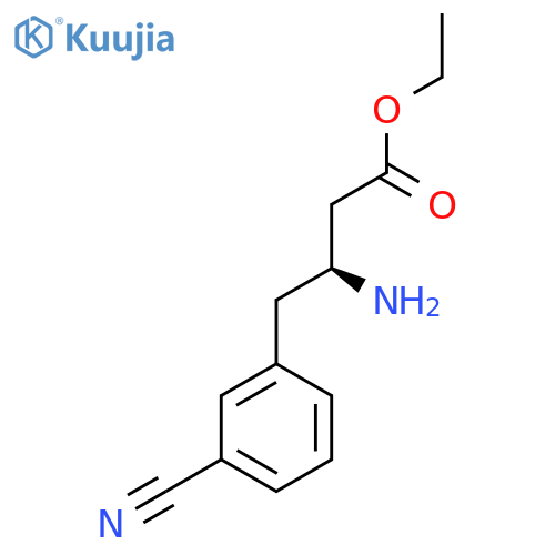 ethyl (3S)-3-amino-4-(3-cyanophenyl)butanoate structure