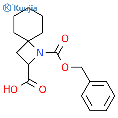 1-[(Benzyloxy)carbonyl]-1-azaspiro[3.5]nonane-2-carboxylic acid structure