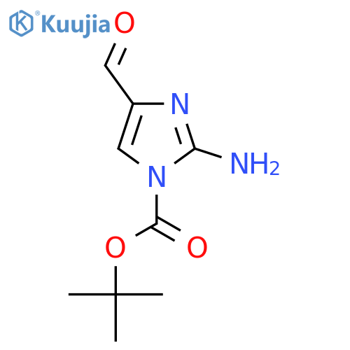 tert-butyl 2-amino-4-formyl-1H-imidazole-1-carboxylate structure