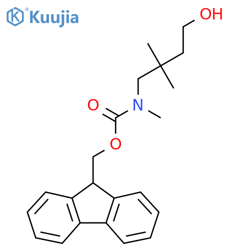 (9H-fluoren-9-yl)methyl N-(4-hydroxy-2,2-dimethylbutyl)-N-methylcarbamate structure