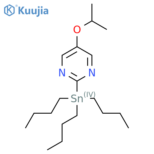 5-(propan-2-yloxy)-2-(tributylstannyl)pyrimidine structure