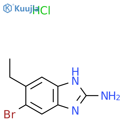 6-bromo-5-ethyl-1H-1,3-benzodiazol-2-amine hydrochloride structure