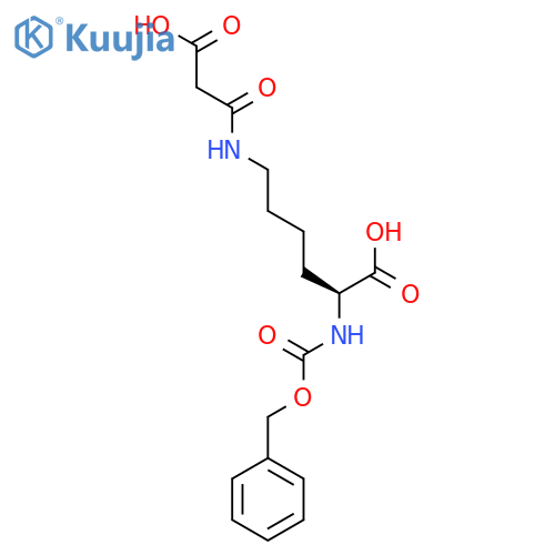 (2S)-2-{(benzyloxy)carbonylamino}-6-(2-carboxyacetamido)hexanoic acid structure