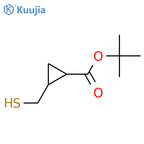 Tert-butyl 2-(sulfanylmethyl)cyclopropane-1-carboxylate structure
