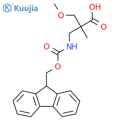 2-[({[(9H-fluoren-9-yl)methoxy]carbonyl}amino)methyl]-3-methoxy-2-methylpropanoic acid structure
