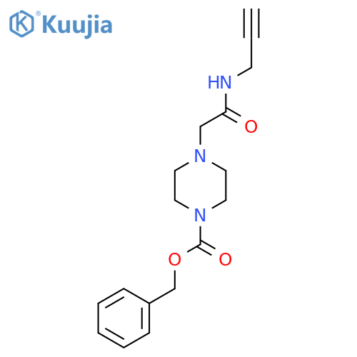 Benzyl 4-{[(prop-2-yn-1-yl)carbamoyl]methyl}piperazine-1-carboxylate structure