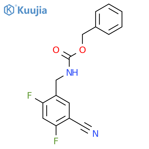 benzyl N-[(5-cyano-2,4-difluorophenyl)methyl]carbamate structure