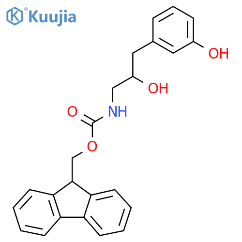 (9H-fluoren-9-yl)methyl N-[2-hydroxy-3-(3-hydroxyphenyl)propyl]carbamate structure
