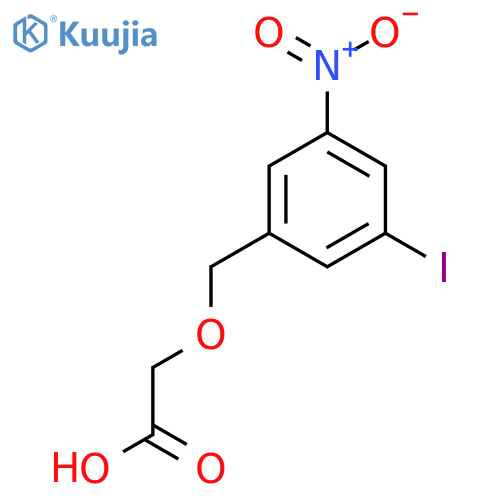 2-[(3-Iodo-5-nitrophenyl)methoxy]acetic acid structure
