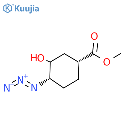 rac-methyl (1R,3S,4S)-4-azido-3-hydroxycyclohexane-1-carboxylate structure