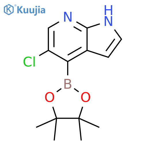 5-chloro-4-(tetramethyl-1,3,2-dioxaborolan-2-yl)-1H-pyrrolo[2,3-b]pyridine structure