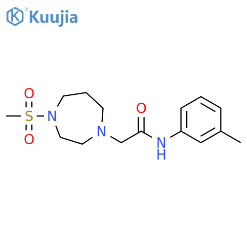 2-(4-methanesulfonyl-1,4-diazepan-1-yl)-N-(3-methylphenyl)acetamide structure