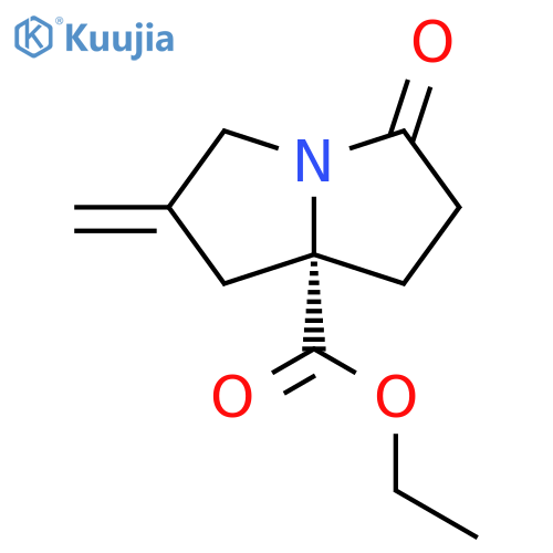 1H-Pyrrolizine-7a(5H)-carboxylic acid, tetrahydro-2-methylene-5-oxo-, ethyl ester, (7aS)- structure
