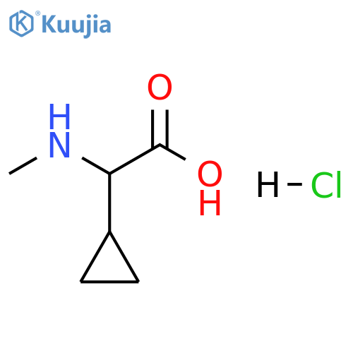 Cyclopropaneacetic acid, α-(methylamino)-, hydrochloride (1:1) structure