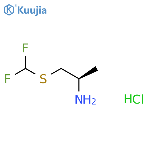 (2R)-1-(difluoromethyl)sulfanylpropan-2-amine hydrochloride structure