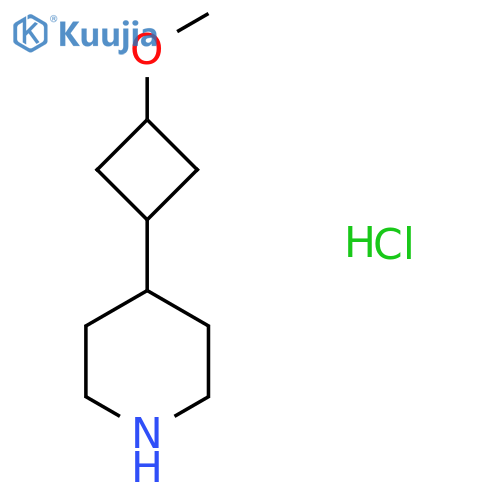 4-(3-Methoxycyclobutyl)piperidine hydrochloride structure