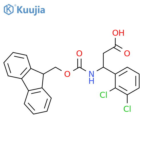 3-(2,3-dichlorophenyl)-3-({(9H-fluoren-9-yl)methoxycarbonyl}amino)propanoic acid structure