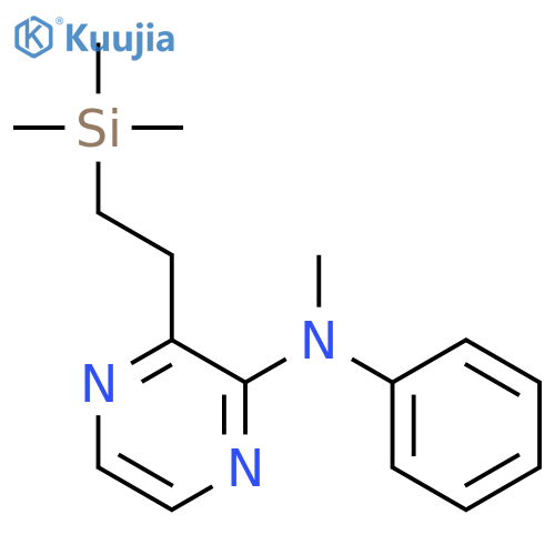 2-Pyrazinamine,N-methyl-N-phenyl-3-[2-(trimethylsilyl)ethyl]- structure