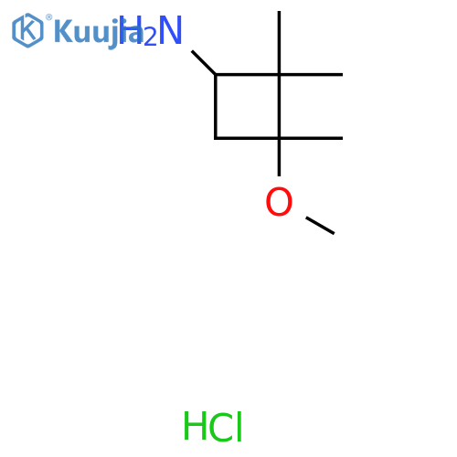 3-Methoxy-2,2,3-trimethylcyclobutan-1-amine hydrochloride structure